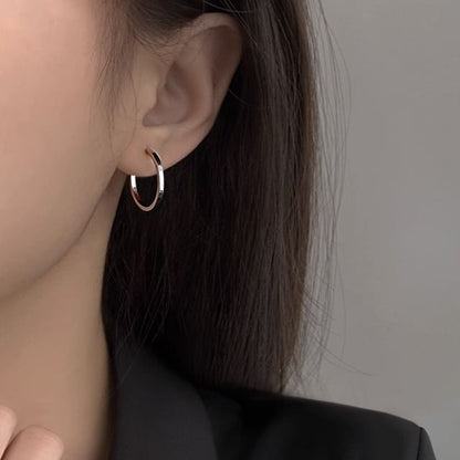 Earring Hoop Silver Sterling