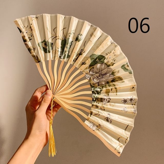 Floral Foldable Set (Various Designs) Lace Choker Fan Hand /