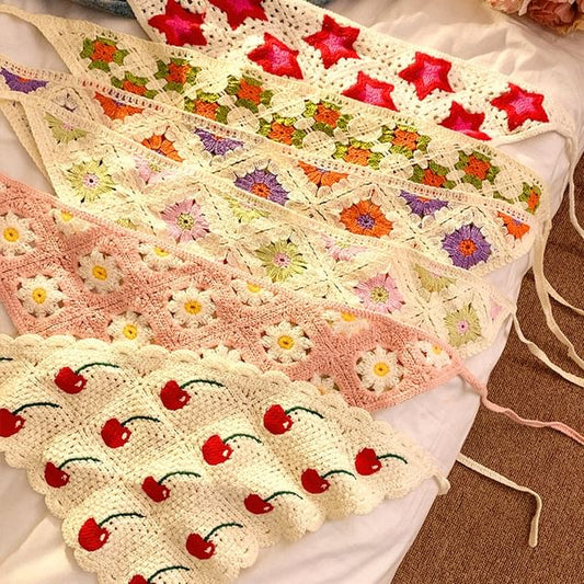 Triangle Scarf Designs) Head Embroidered (Various