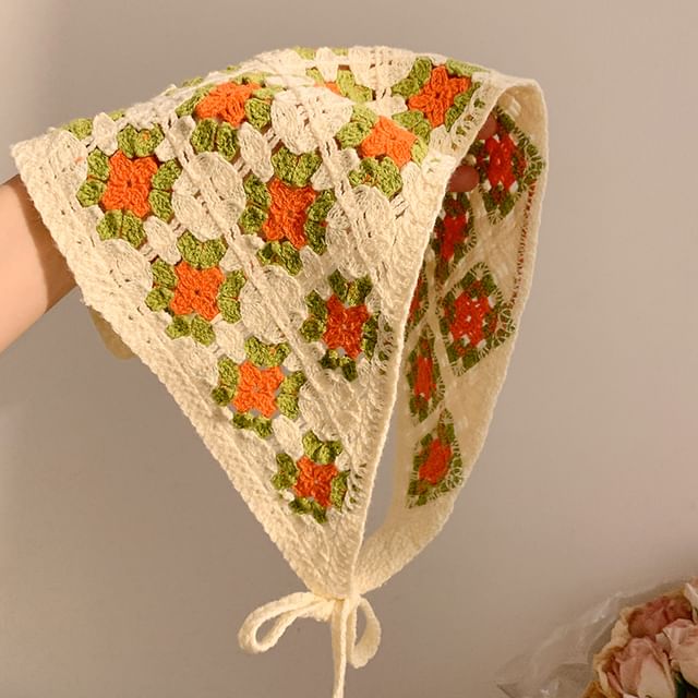Triangle Scarf Designs) Head Embroidered (Various