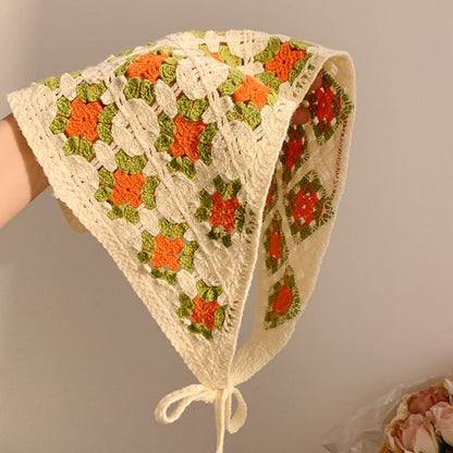 Triangle Scarf Designs) Head Embroidered (Various