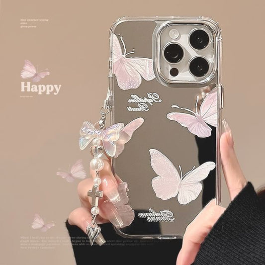 Phone Butterfly Mirrored Case
