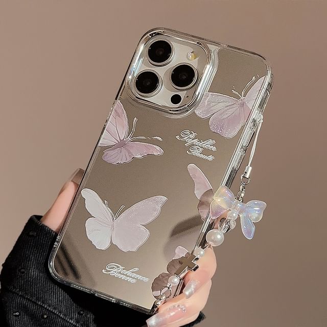 Phone Butterfly Mirrored Case