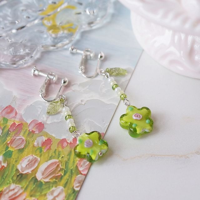 Alloy Earring Dangle Floral