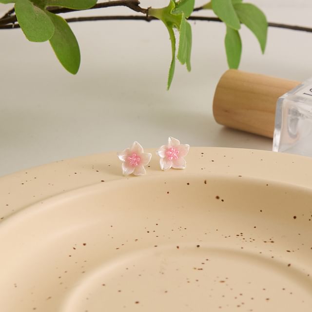 Earring Floral Alloy Stud