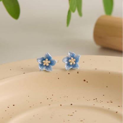 Earring Floral Alloy Stud