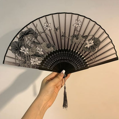 Print Fan Bamboo Foldable (Various Hand Designs)