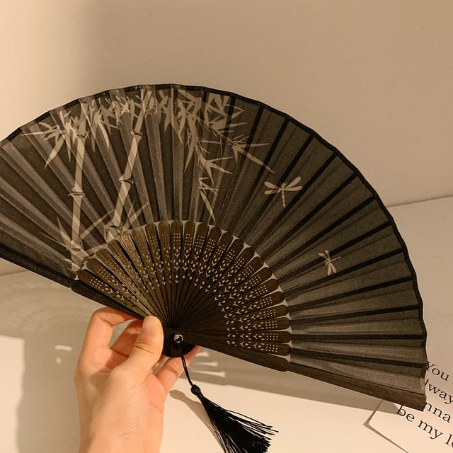 Fan Foldable Bamboo Designs) Hand (Various Print