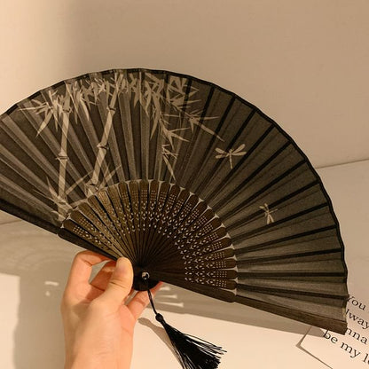 Fan Foldable Bamboo Designs) Hand (Various Print
