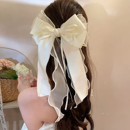 Clip Hair Organza Bow