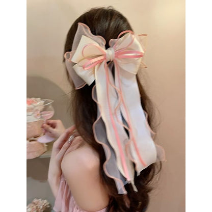 Clip Hair Organza Bow