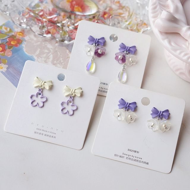 Designs) Earring (Various Alloy Floral Dangle