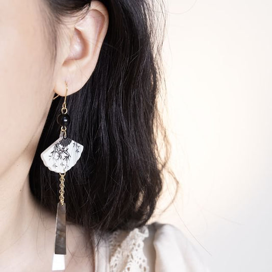 Dangle Alloy Fan Earring