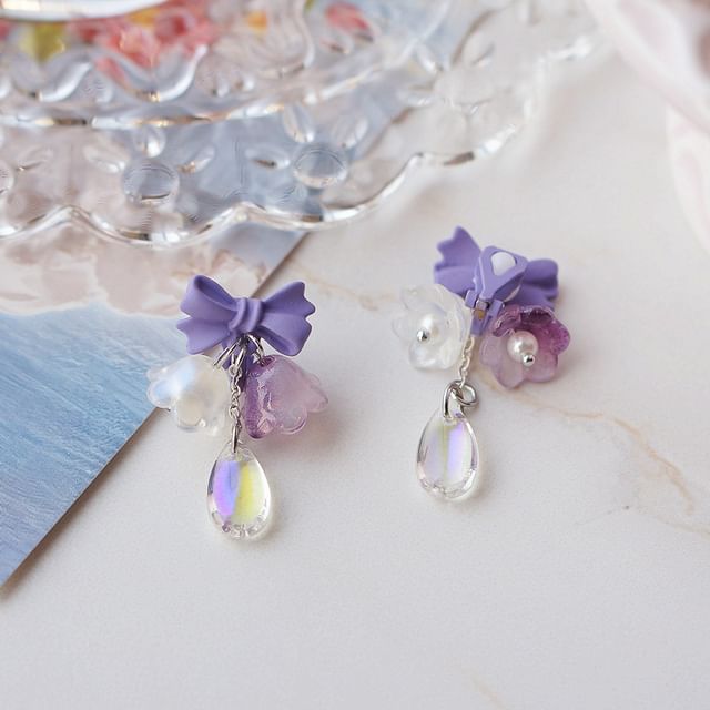 Designs) Earring (Various Alloy Floral Dangle