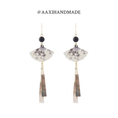 Dangle Alloy Fan Earring