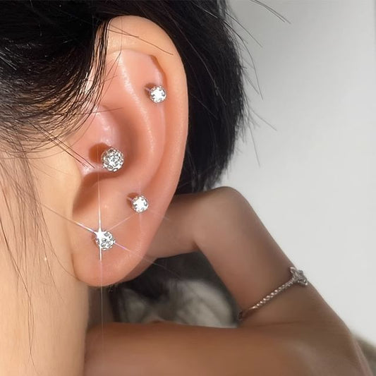 Earring Stud Rhinestone
