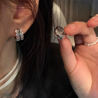 Earring Hoop Rhinestone