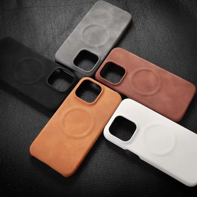 Phone MagSafe Faux Leather Case