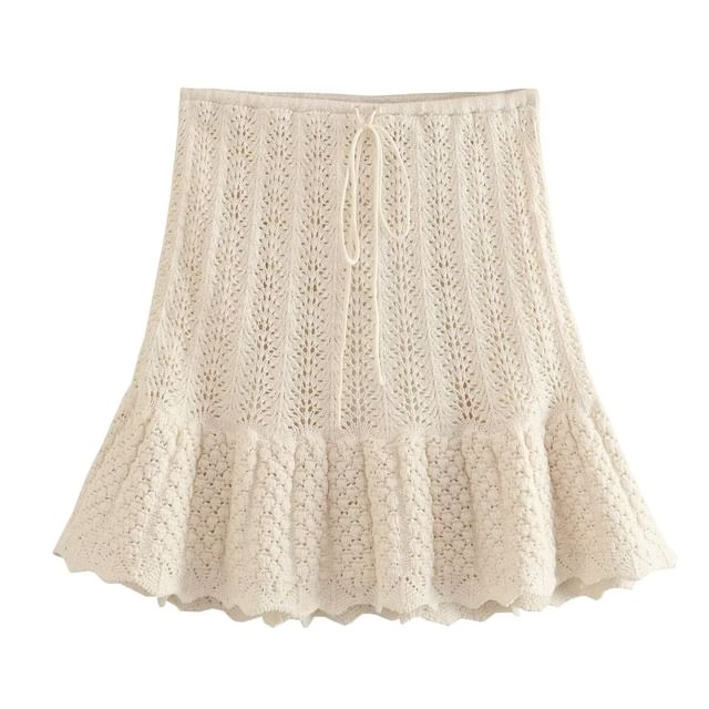 Sleeveless Knit Top with High-Waist Mermaid Skirt