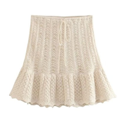 Sleeveless Knit Top with High-Waist Mermaid Skirt