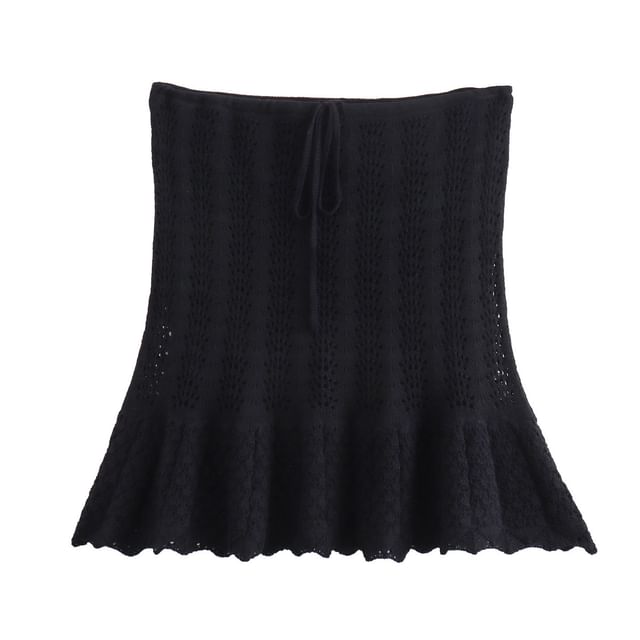 Sleeveless Knit Top with High-Waist Mermaid Skirt