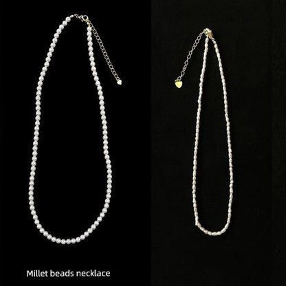 Necklace Beaded Faux Pearl