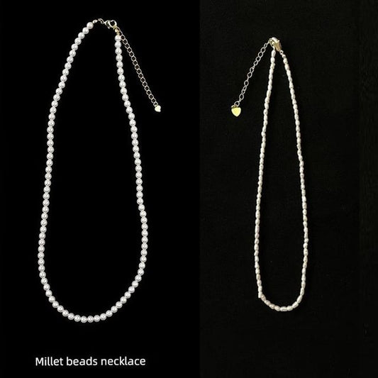 Necklace Beaded Faux Pearl