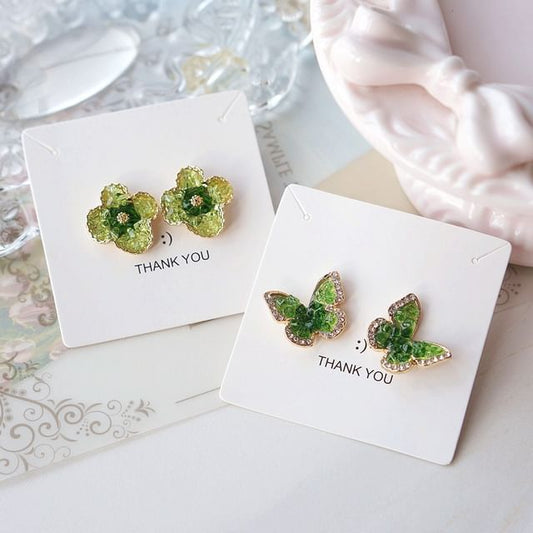 / Stud Flower Clip Butterfly On Earring