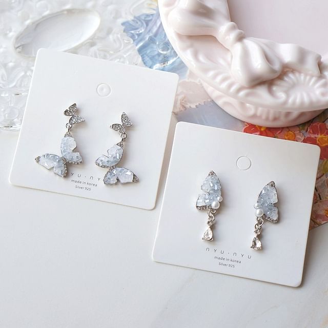 On / Drop Butterfly Clip Earring