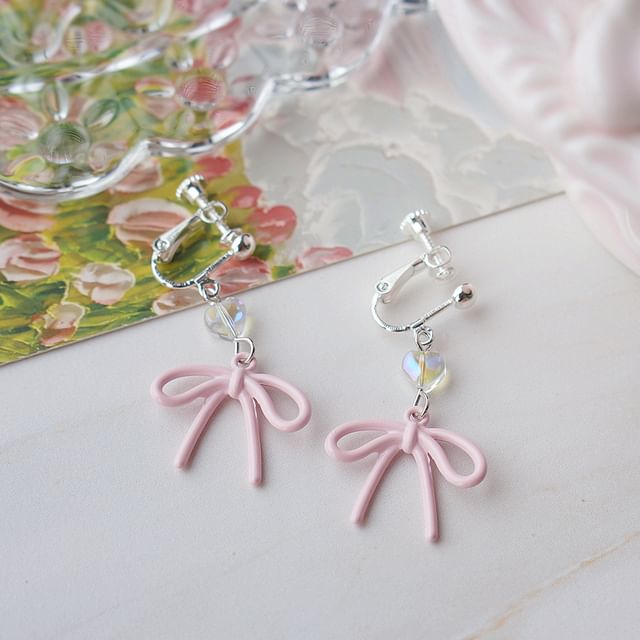 Drop On Earring / Bow Clip