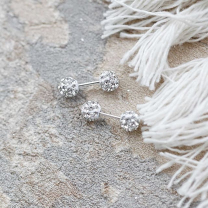 Earring Ball Stud Rhinestone