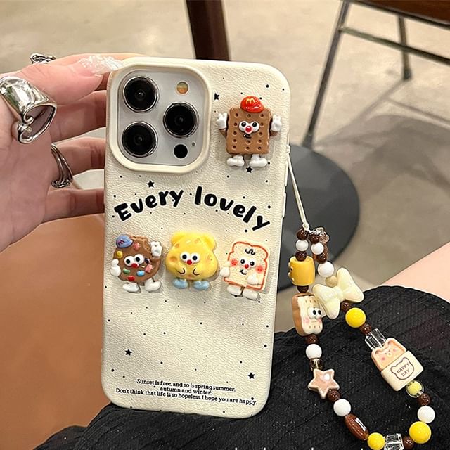 Phone / Set Strap Case Food Cartoon