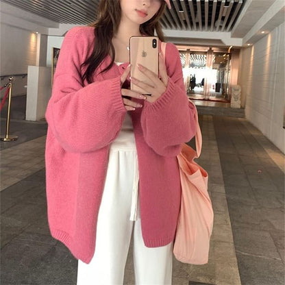 Single-Button Cardigan