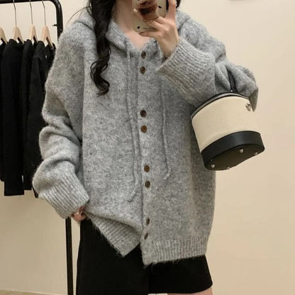 Hooded Oversized Cardigan
