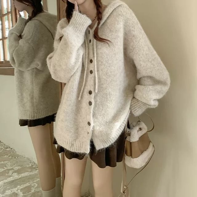 Hooded Oversized Cardigan