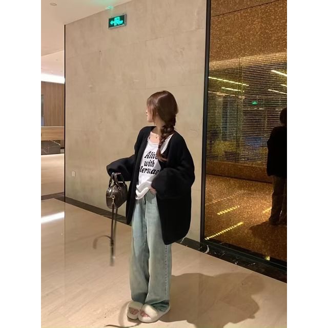 Single-Button Cardigan