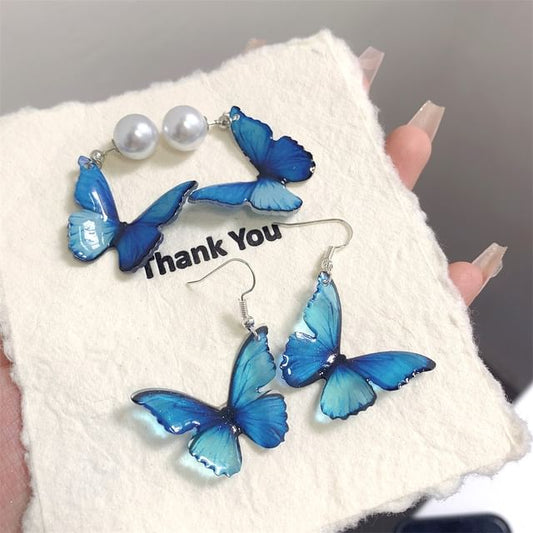 Hook / Butterfly Clip-On Drop Earring