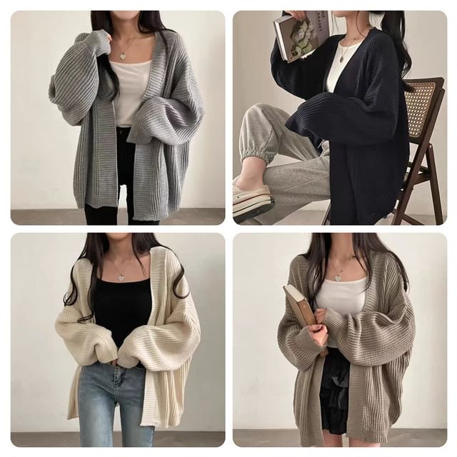 Long Sleeve Open Front Cardigan