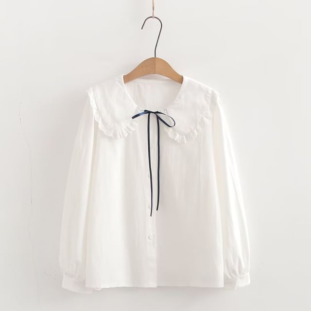 Jacquard Button-Up Long-Sleeve Cardigan Shirt