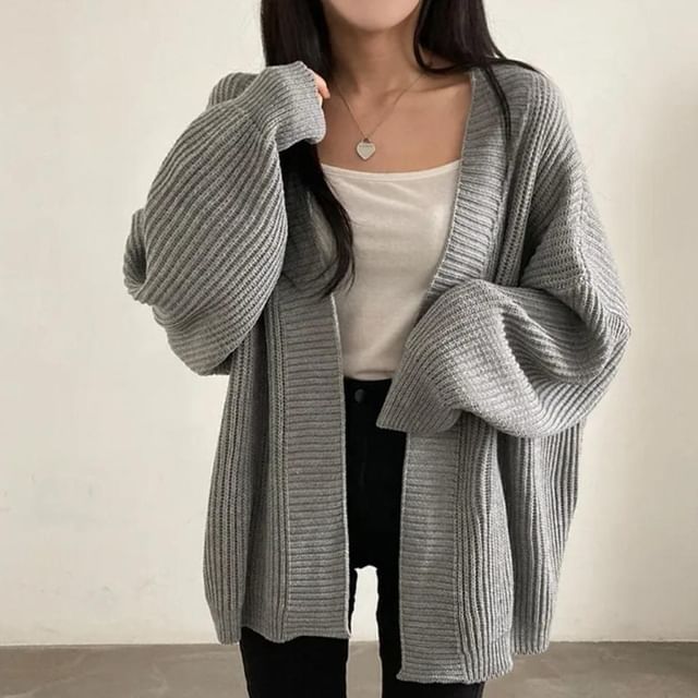 Long Sleeve Open Front Cardigan