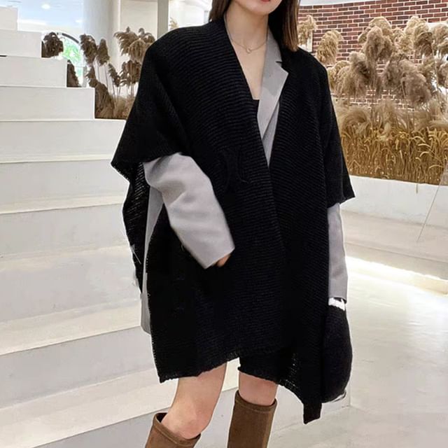 Multi-Way Knitted Capelet Cardigan