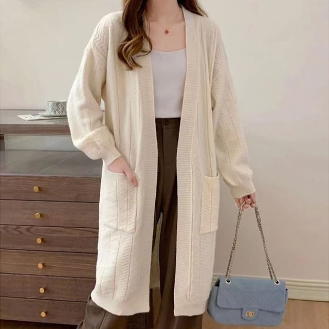 Open Front Long Cardigan