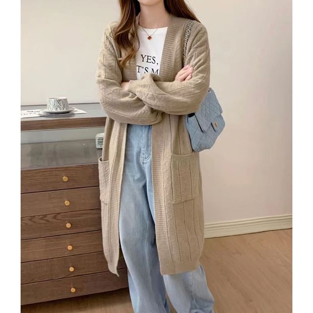 Open Front Long Cardigan
