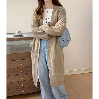 Open Front Long Cardigan