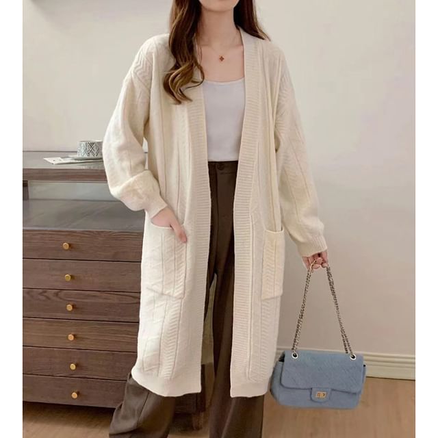 Open Front Long Cardigan