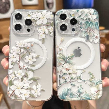 (Compatible MagSafe) Case with Phone Magnetic Floral