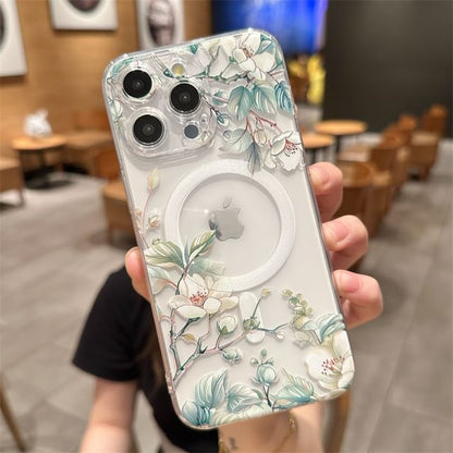 (Compatible MagSafe) Case with Phone Magnetic Floral