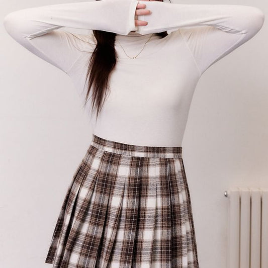 Plus Size Long Sleeve Mock Neck Plain Top