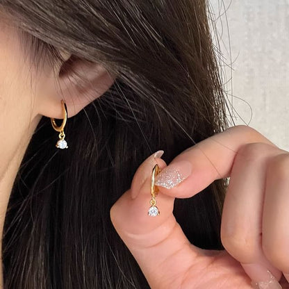Earring Rhinestone Alloy Drop