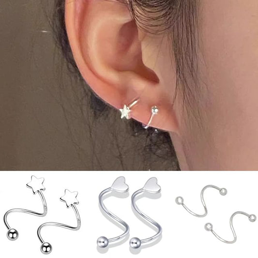 Ear Jacket Heart Bead Alloy Star /